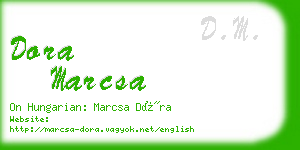 dora marcsa business card